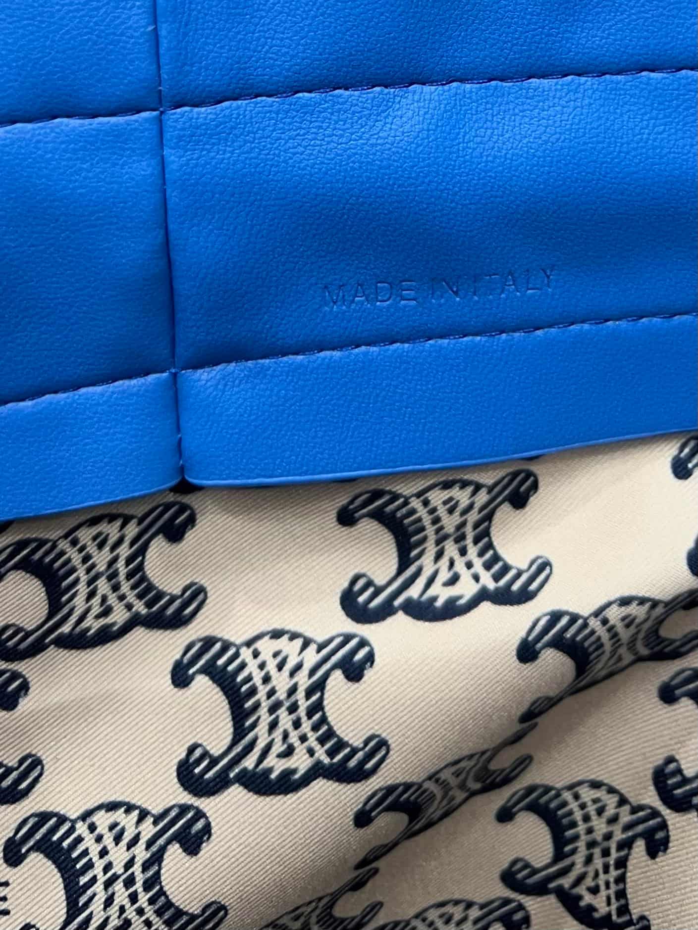 Celine SMALL CRYSTAL POUCH IN LAMBSKIN ULTRA BLUE High