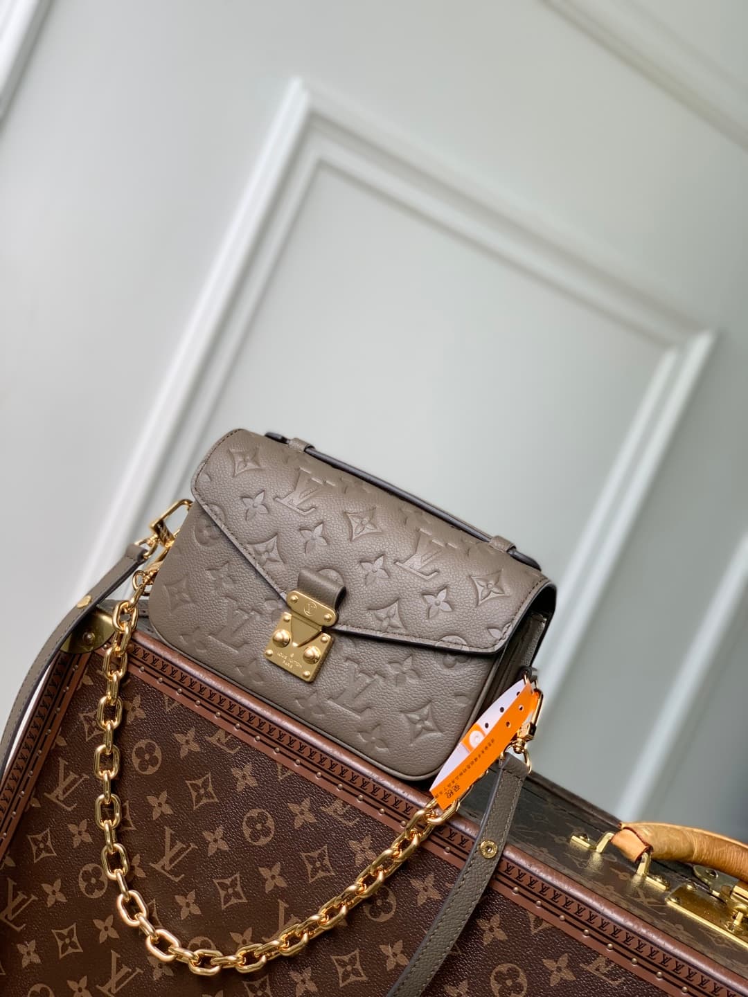Louis Vuitton Pochette Metis East West Monogram Empreinte Leather M25910 Smoke High