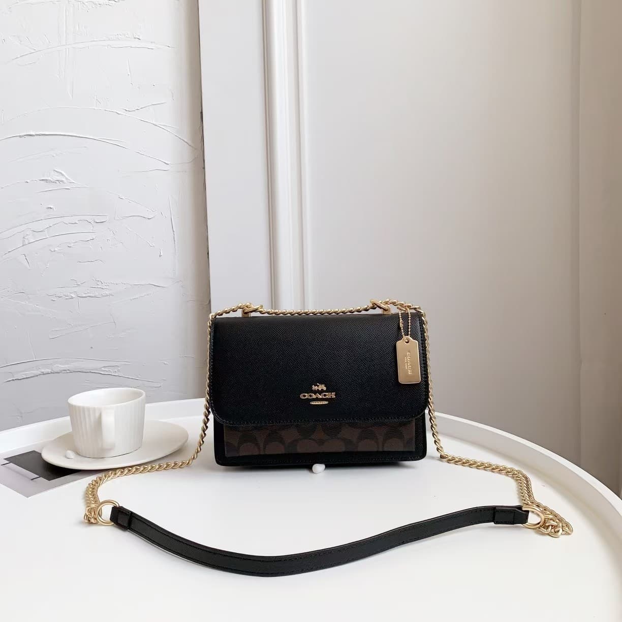 Coach Klare Crossbody Bag In Blocked Signature Canvas High