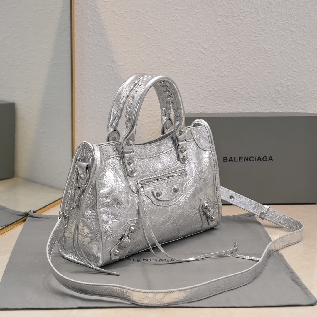 WOMEN'S LE CITY SMALL BAG Lambskin & Silver Metal High
