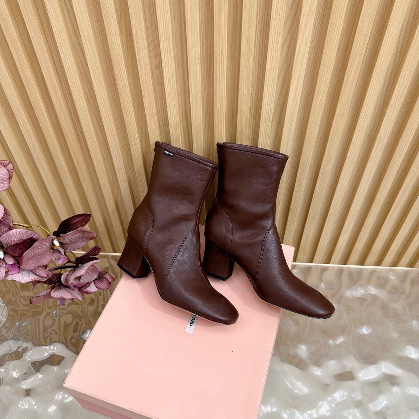 Miu Miu Nappa Leather Booties Women