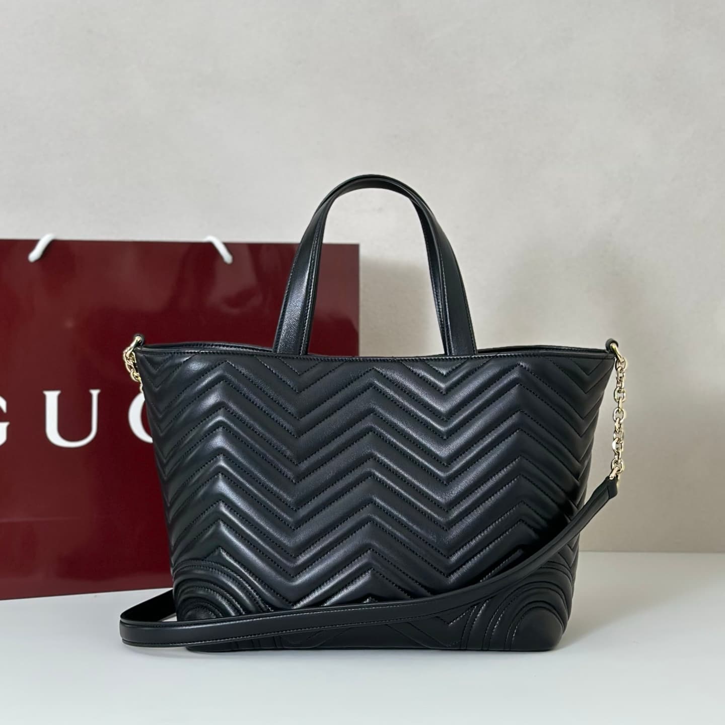 Gucci Betty medium tote bag 847387 Black leather High