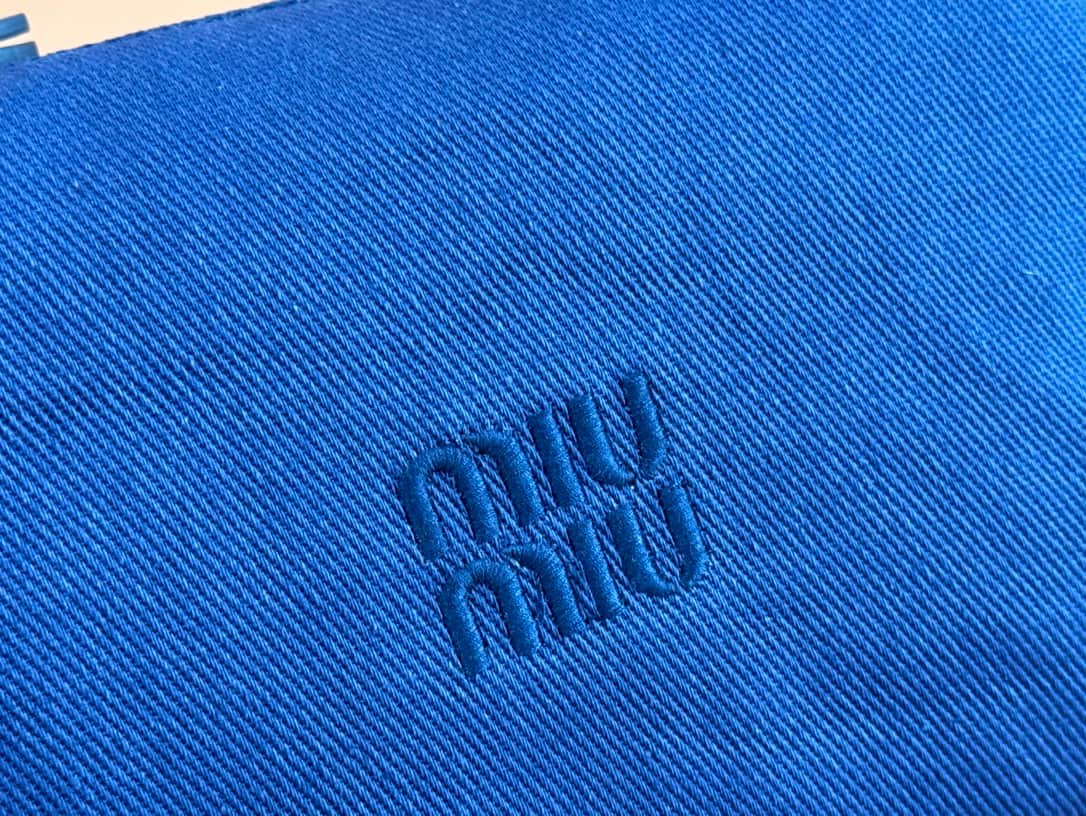 Miu Miu Gabardine pouch Indigo/Amaranth 5NE841 High