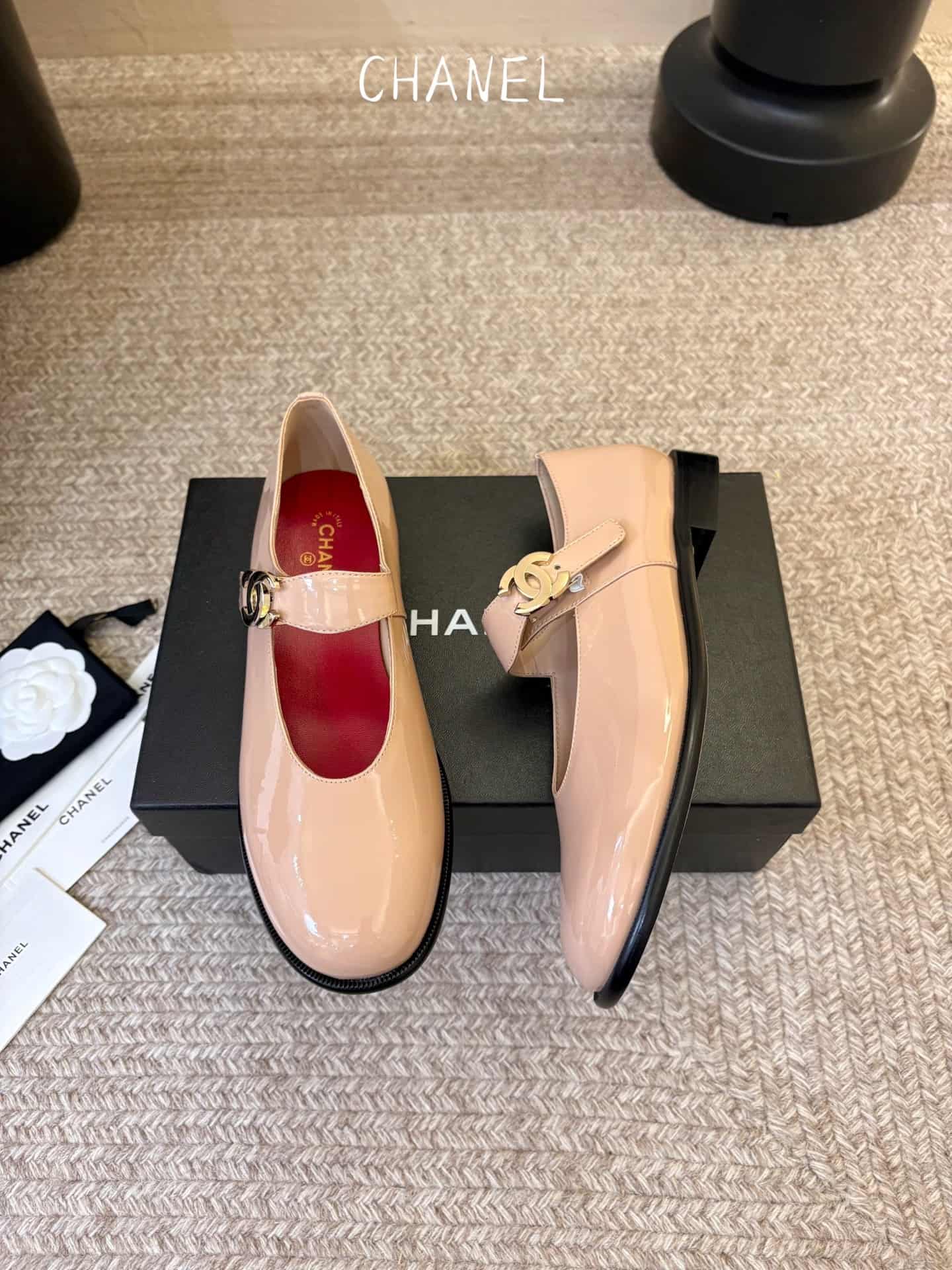 Chanel Patent Calfskin Mary Jane Flats