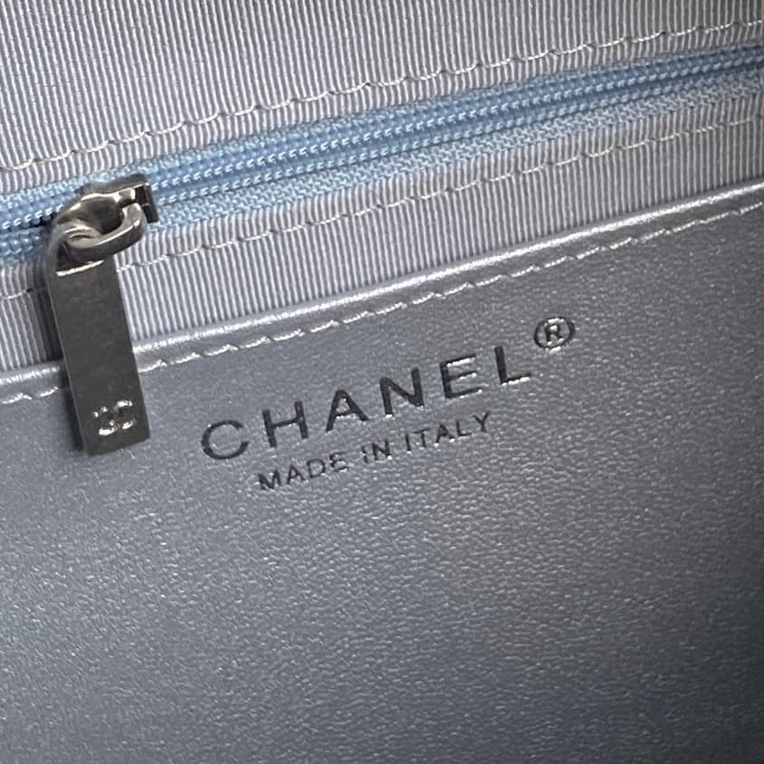 Chanel Trendy Pockets Hobo Bag Lambskin & Silver Metal Silver AS5302 A