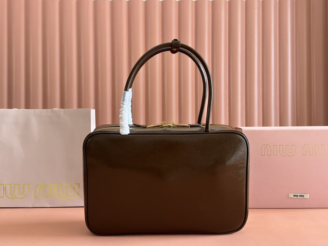 Miu Miu Beau Leather Top Handle Bag High