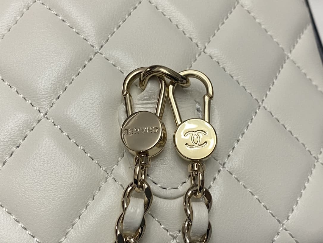 Chanel Mini Backpack Lambskin & Gold-Tone Metal AP3753 White A