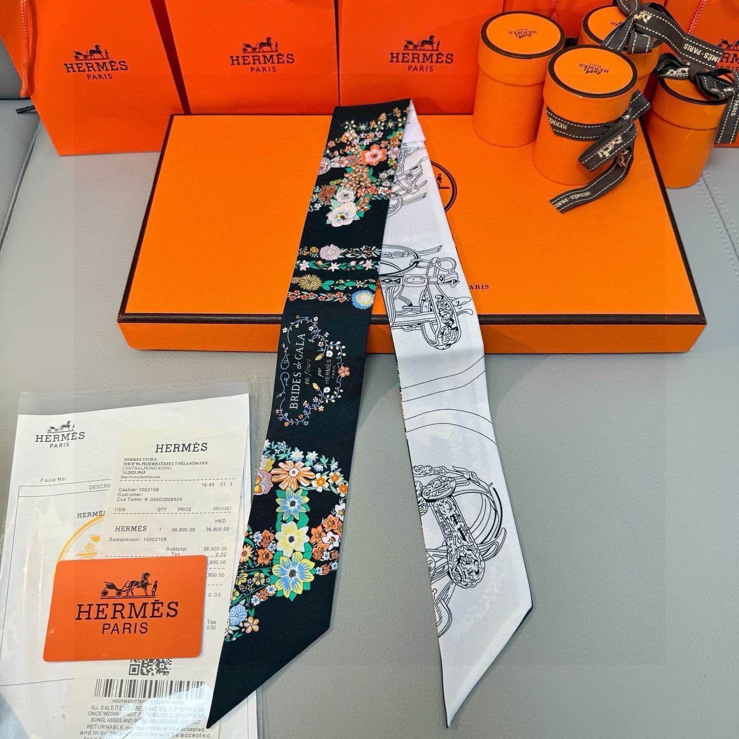 Hermès Brides de Gala en Fleurs Twilly