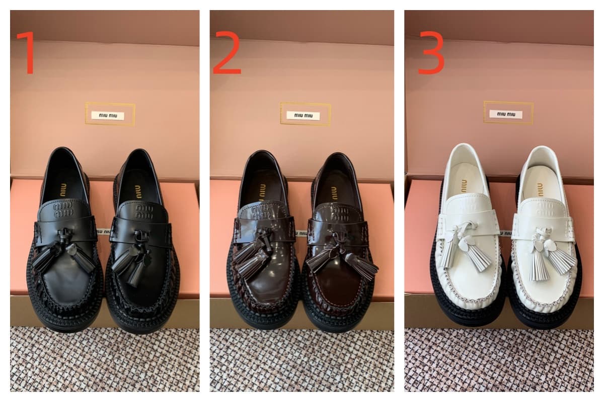 Miu Miu Tassel Loafers In Polished Leather Women