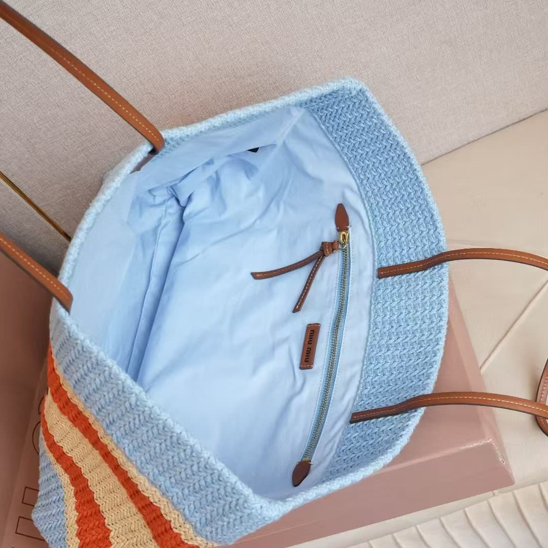 Miu Miu Woven fabric tote bag High