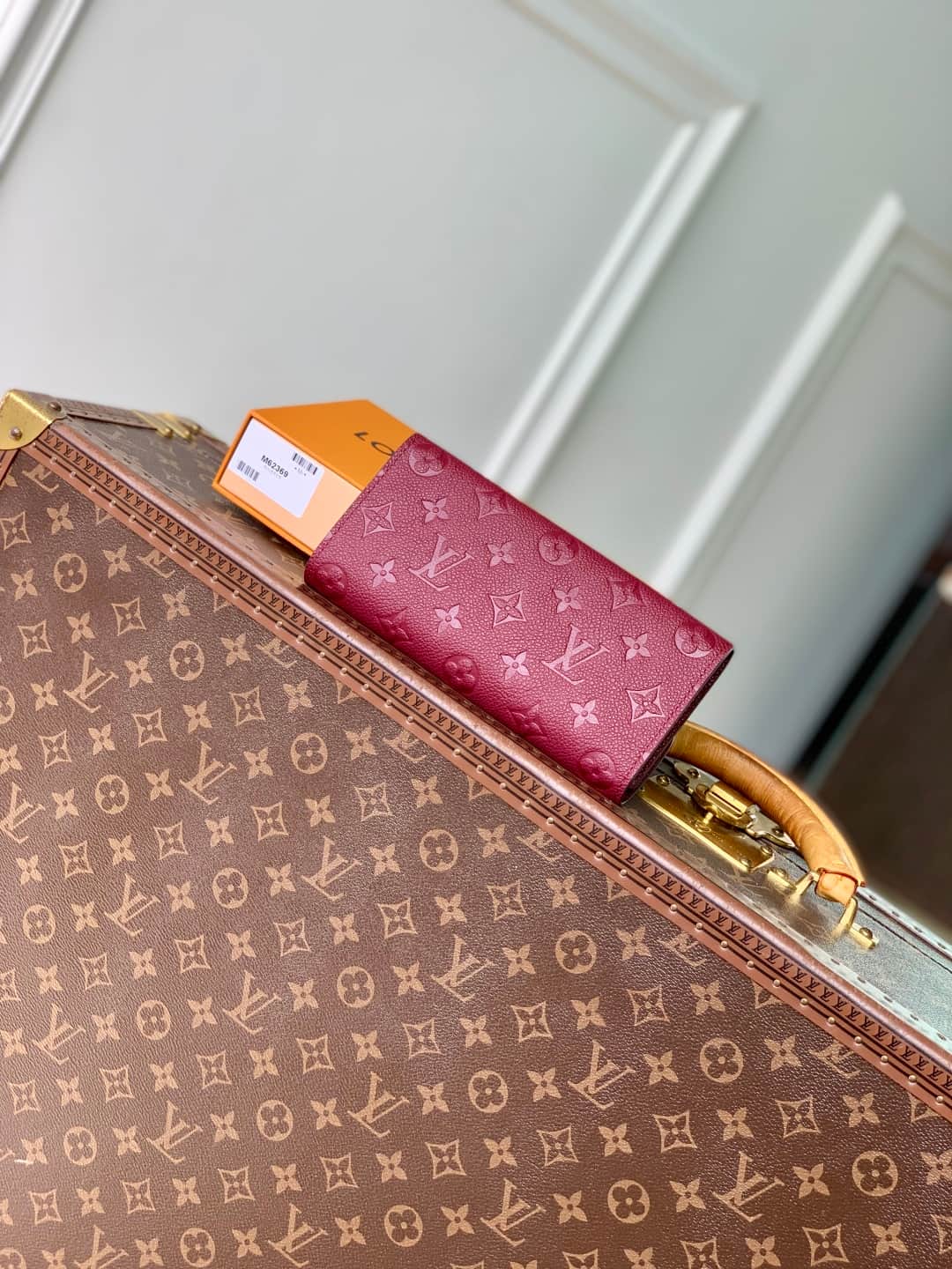 Louis Vuitton EMILIE WALLET Monogram Empreinte Grenat Red M62369 High