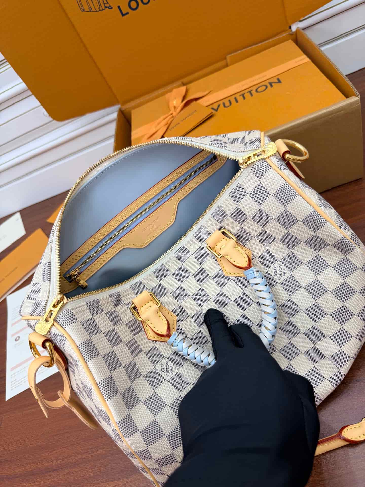 Louis Vuitton Speedy 30 Soft Damier Azur/Bleu Olympe Coated canvas N40908 TOP