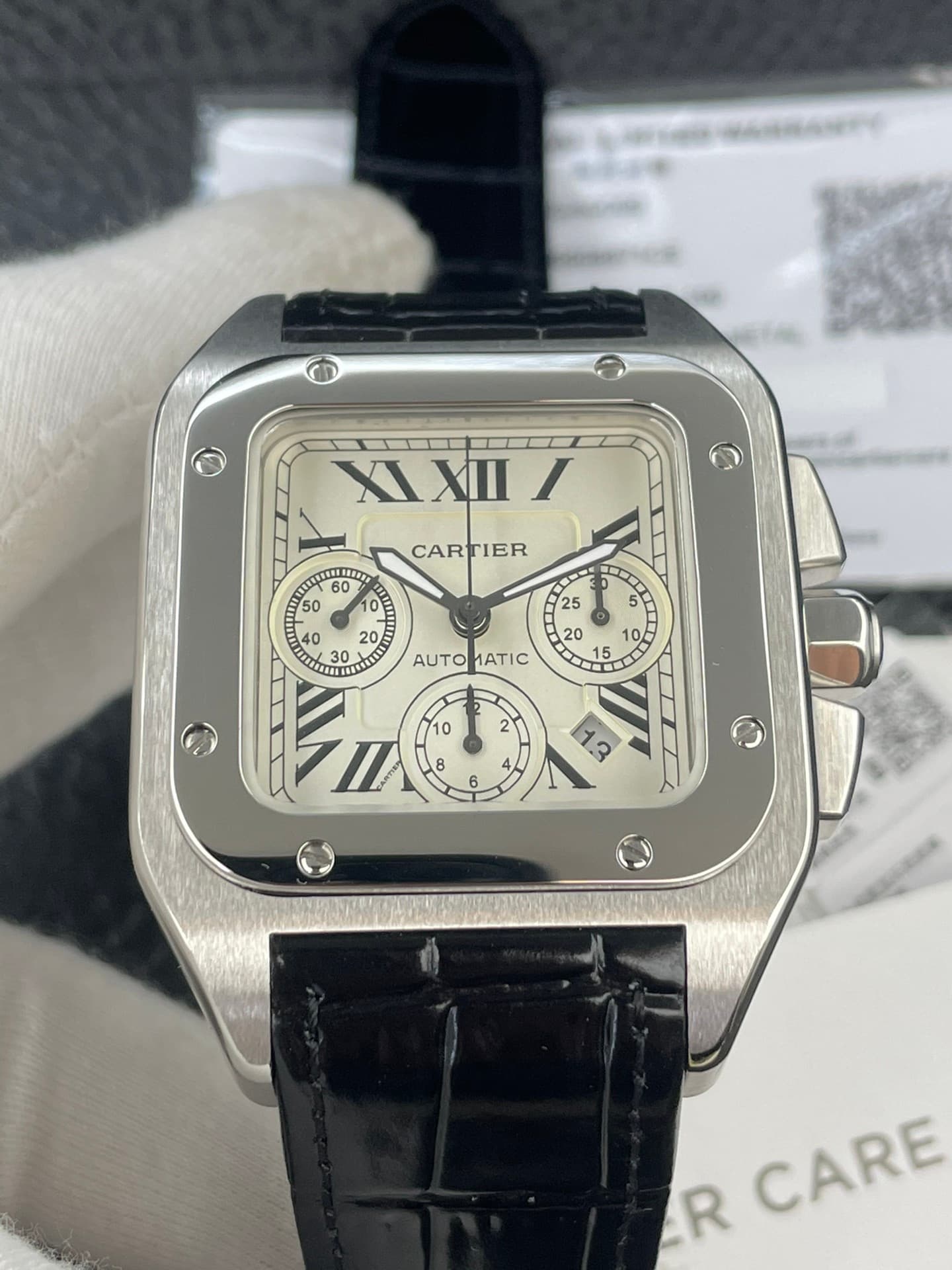 Cartier Santos 100 XL Chronograph Automatic Watch TOP