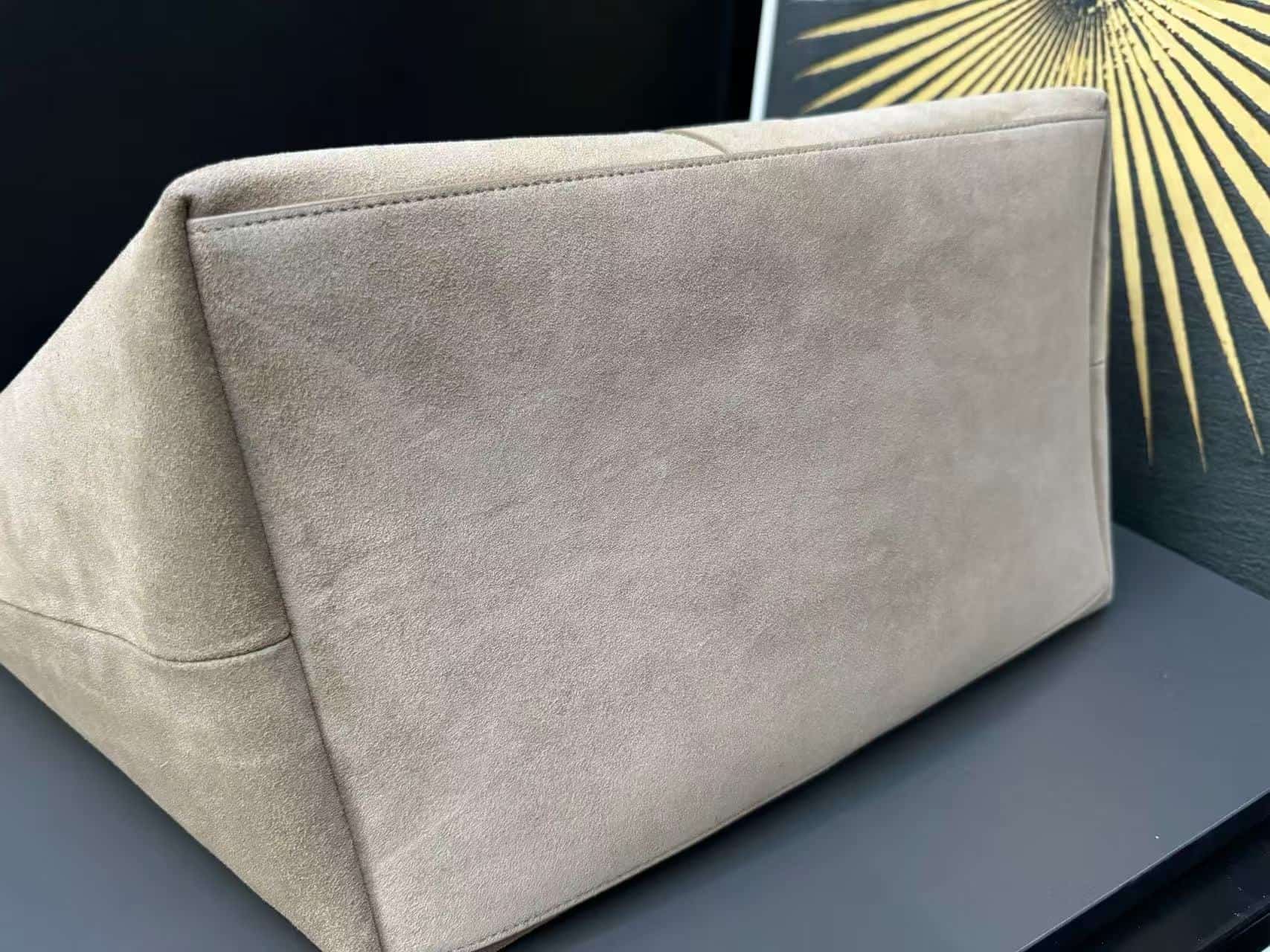Saint Laurent Y tote in suede in Grey High