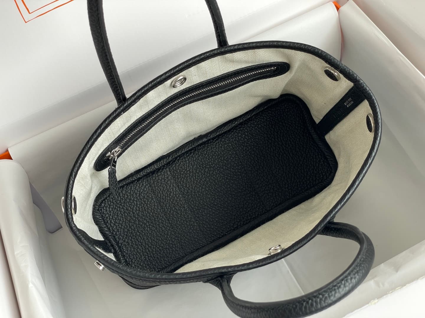 Hermes Garden Party 23 bag in Black Togo Leather WAX High