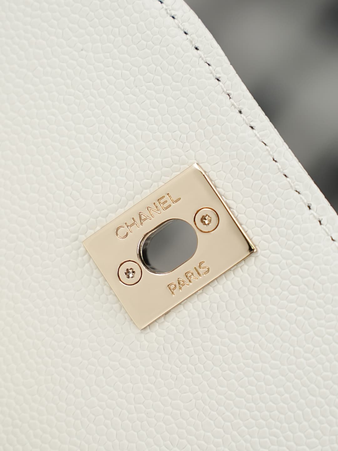 Chanel Mini Business Affinity Duma Backpack Grained Calfskin&Gold-Tone Metal White AS3530 A