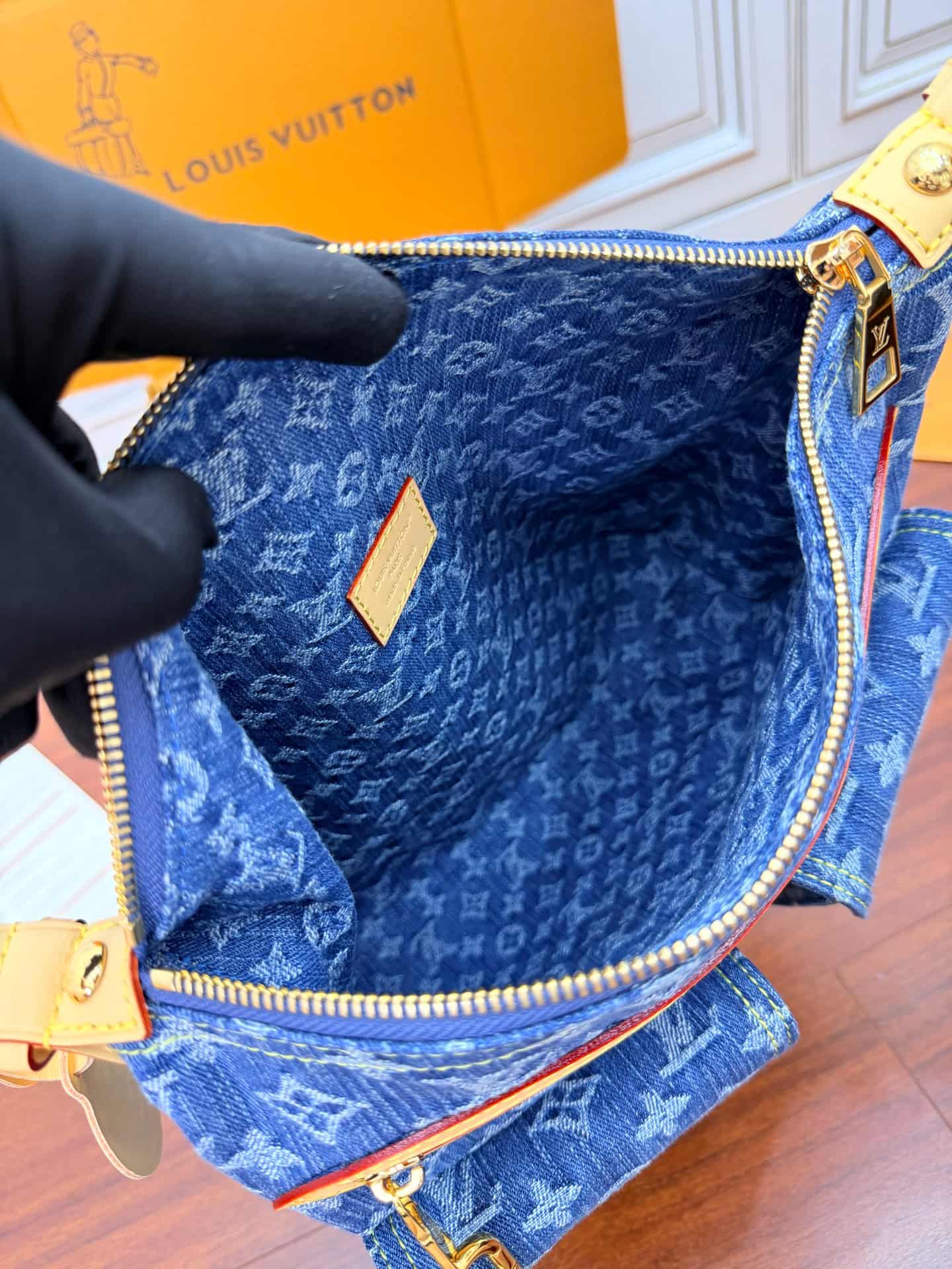 Louis Vuitton Baggy Monogram Blue Denim M27329 TOP