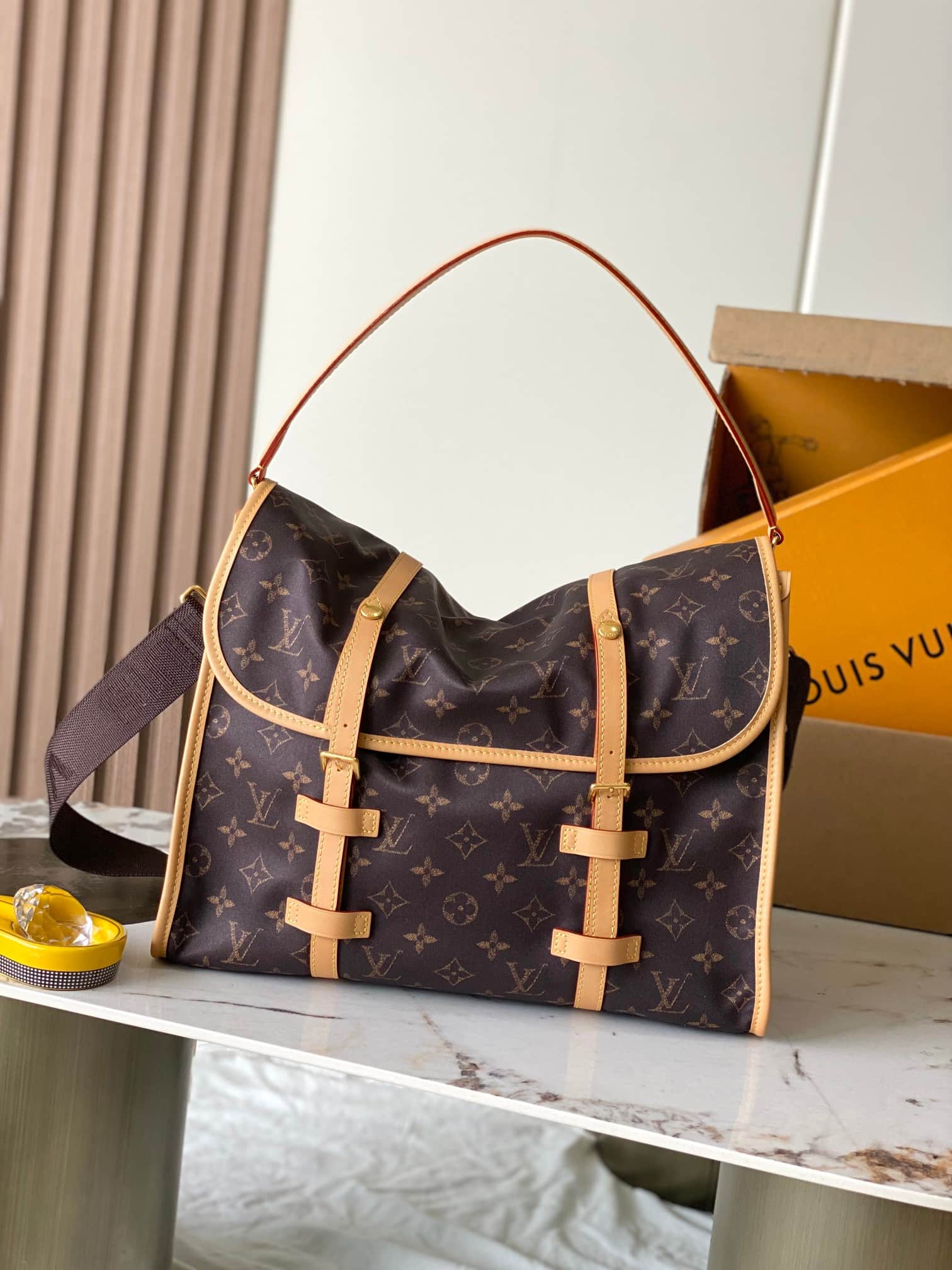 Louis Vuitton Jet Lag Bag MM Monogram Silk Tech M2A425 TOP