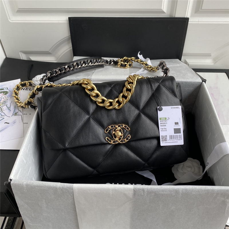 Large Chanel 19 Flap Bag Lambskin High