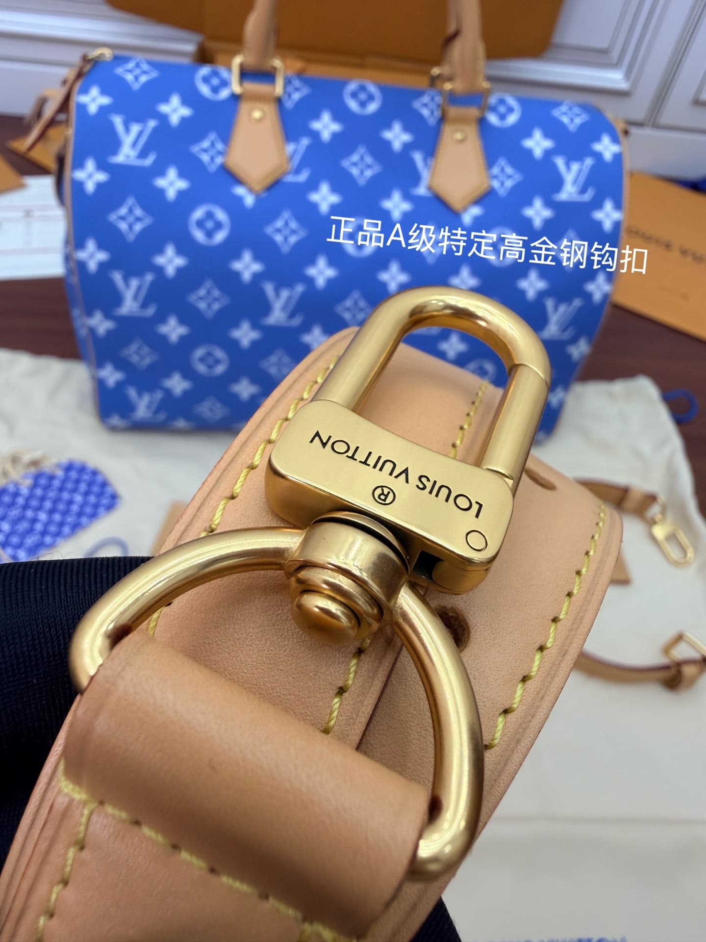 Louis Vuitton Speedy P9 Bandoulière 40 Blue Soft calfskin M24418 TOP