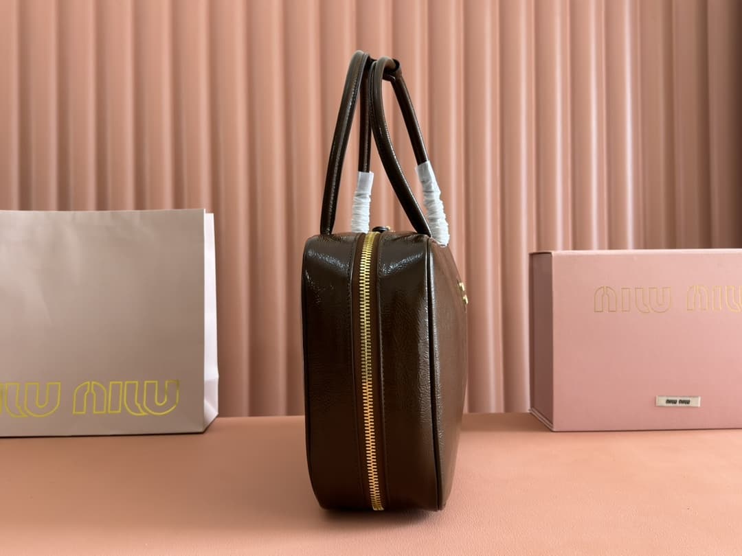 Miu Miu Beau Leather Top Handle Bag High