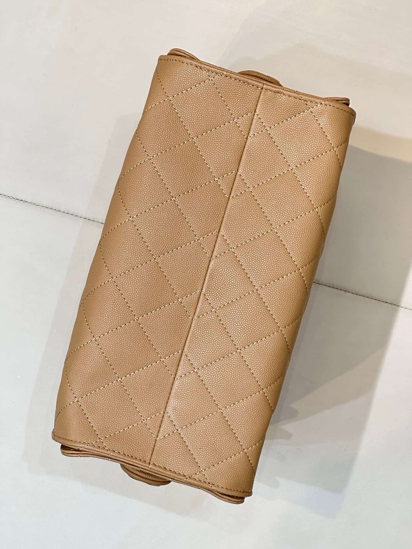 Chanel 25 Small Hobo handbag AS5293 Grained Calfskin & Gold-tone Metal Beige TOP