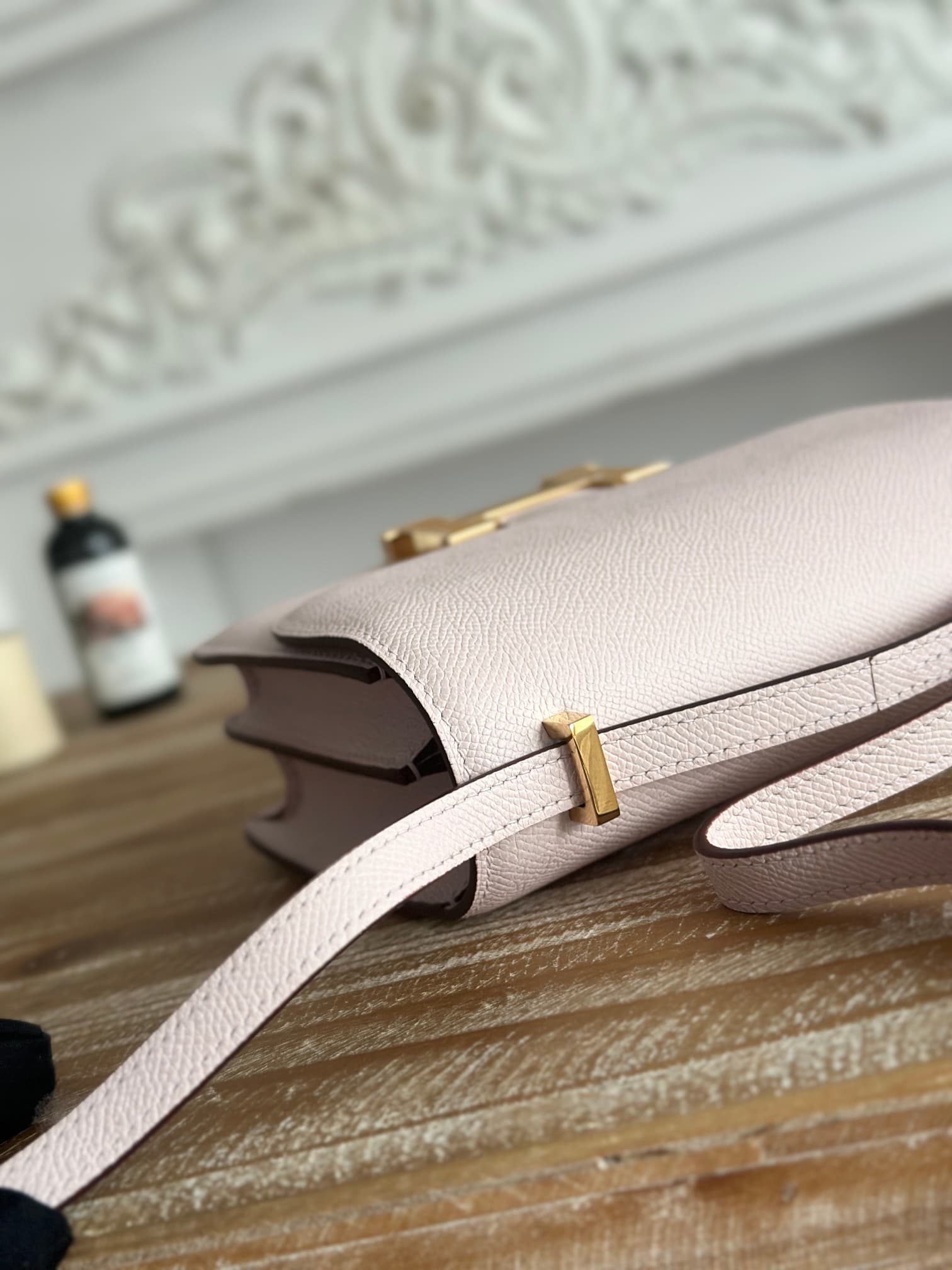 Hermes Mini Constance 18cm Epsom Bag WAX Rose Sheherazade High