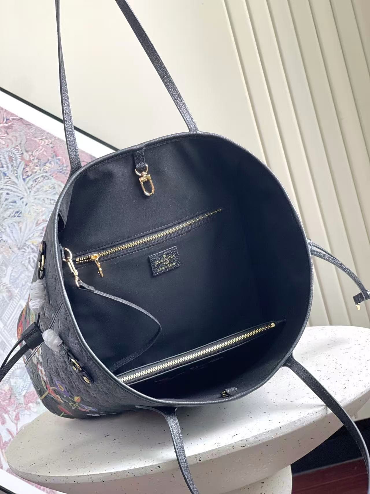 Louis Vuitton x Murakami Neverfull MM Monogram Empreinte leather M13675 High