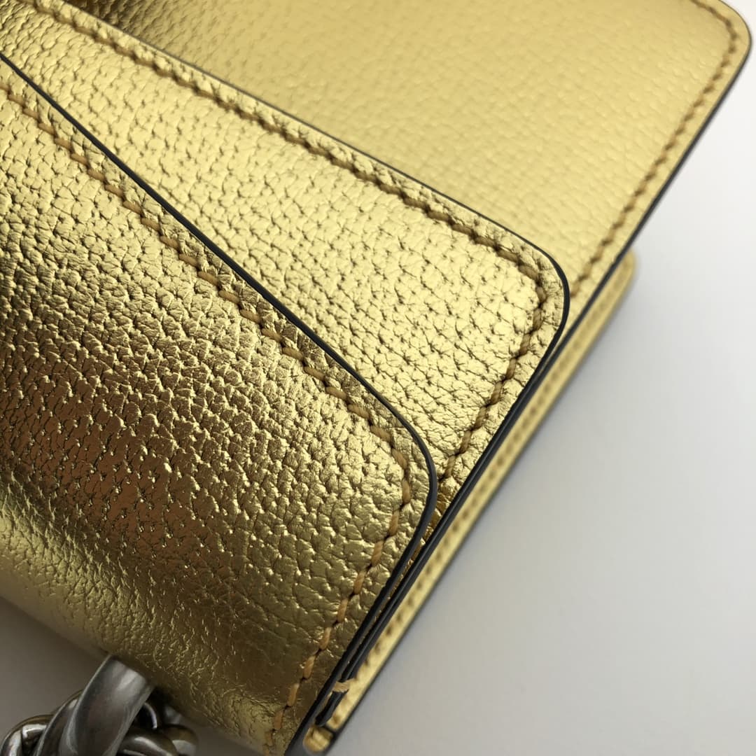 DIONYSUS MEDIUM RECTANGULAR BAG 499623 Leather Gold high