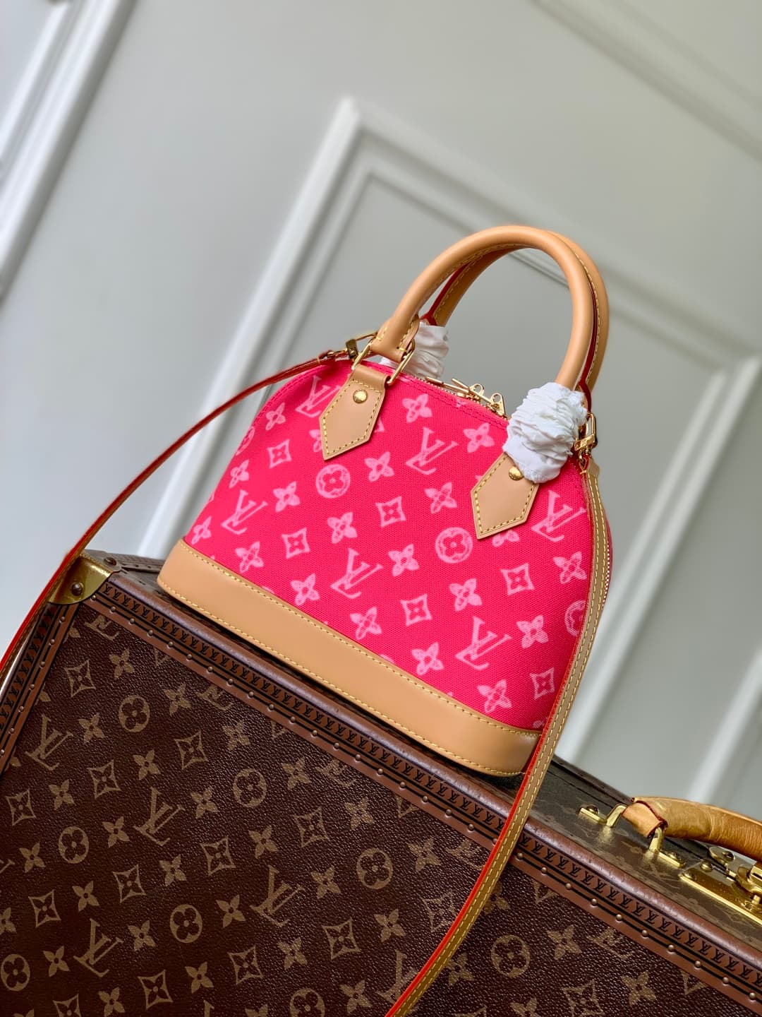 Louis Vuitton Alma BB handbag Monogram canvas in Fuchsia M28272 high