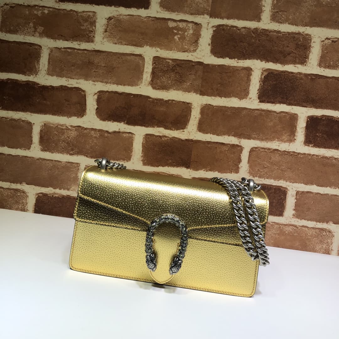 DIONYSUS MEDIUM RECTANGULAR BAG 499623 Leather Gold high