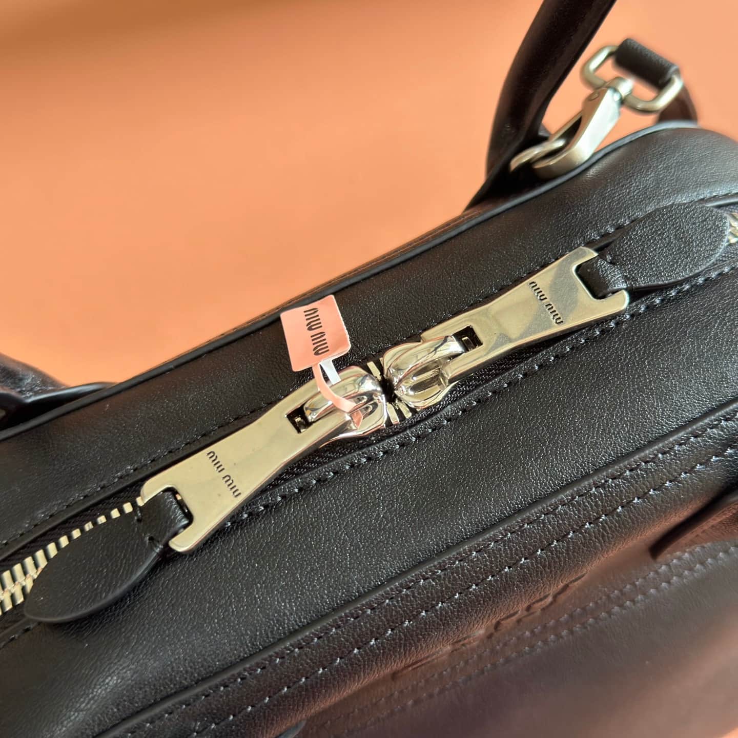 Miu Miu Vivant nappa leather bag Black 5bb199 TOP