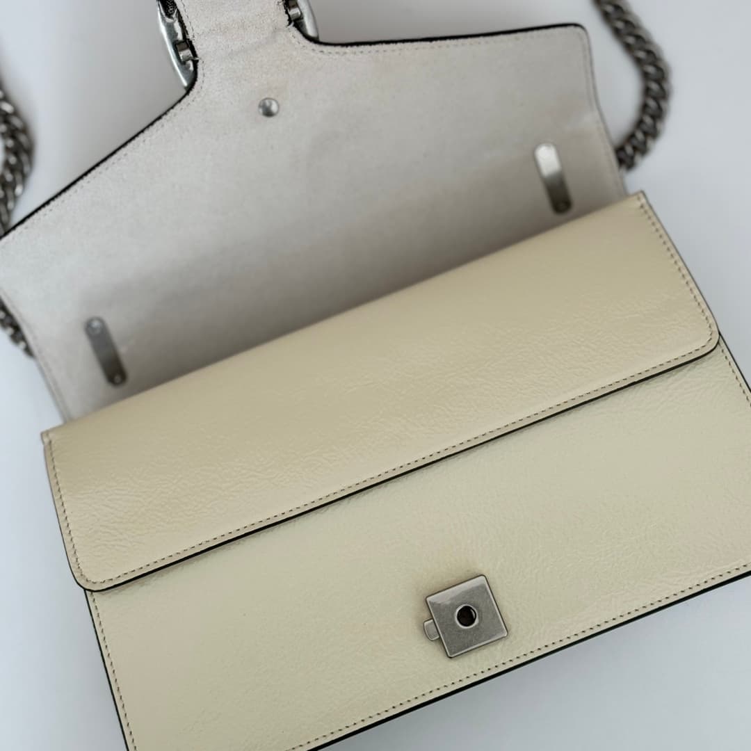 Dionysus Medium Shoulder Bag 795005 White Leather High