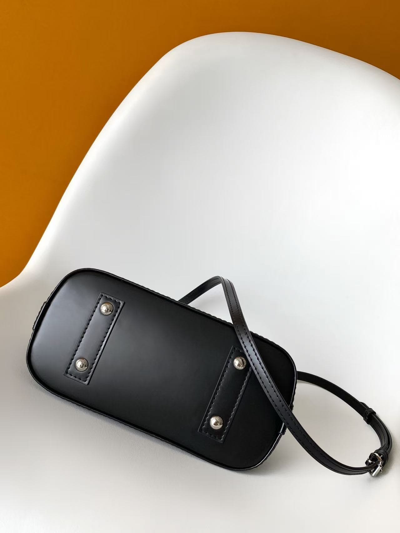 Louis Vuitton Alma BB Black Epi grained cowhide leather M24645 High