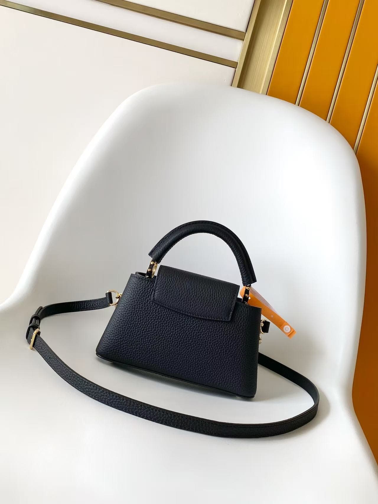 Louis Vuitton Capucines East West Mini Black Taurillon leather M29443 TOP
