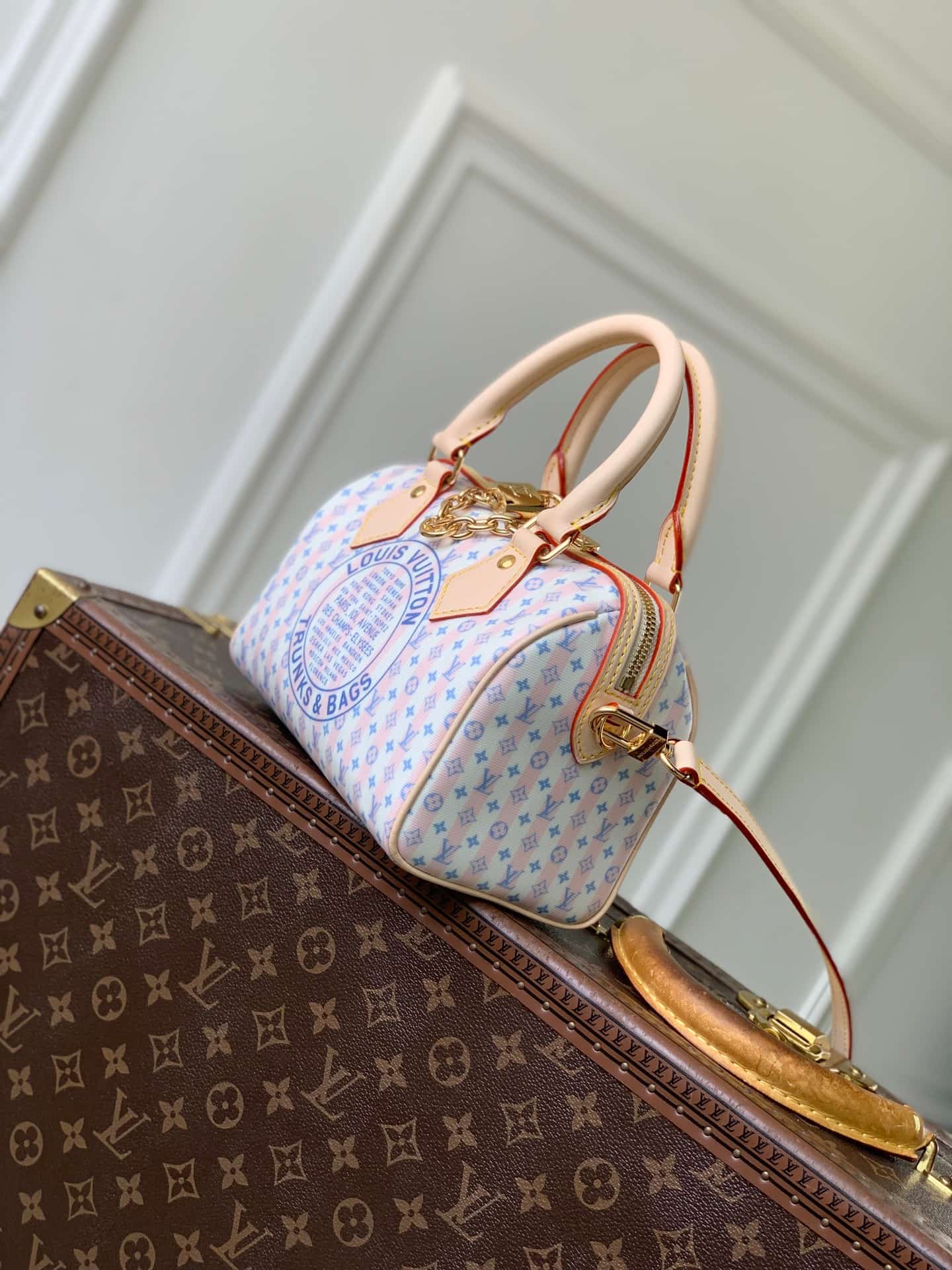 Louis Vuitton Speedy Bandoulière 20 Blue Coated canvas M28668 High