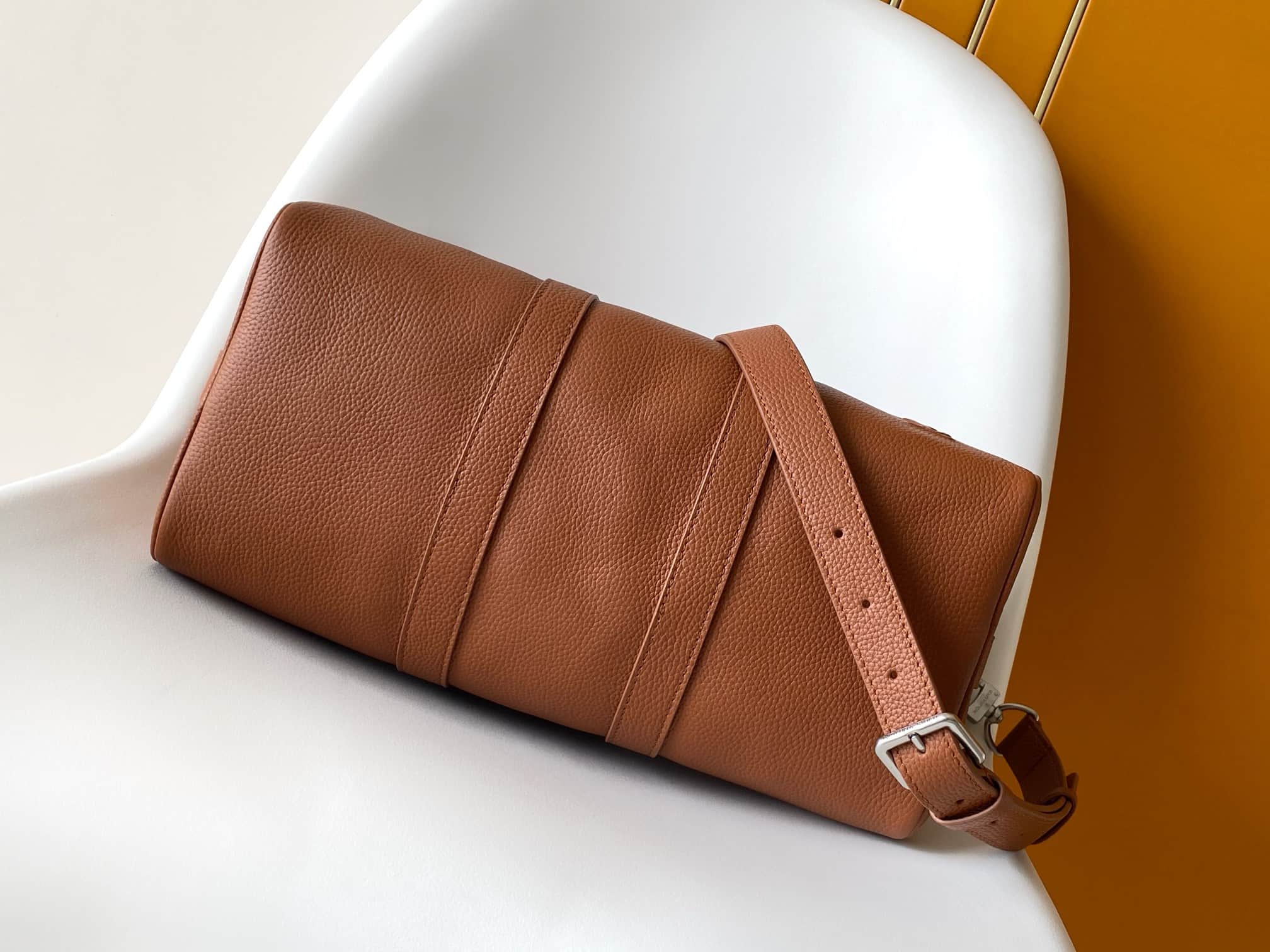 Louis Vuitton Keepall Bandoulière 35 LV Aerogram Tan Waxy calfskin M25980 High
