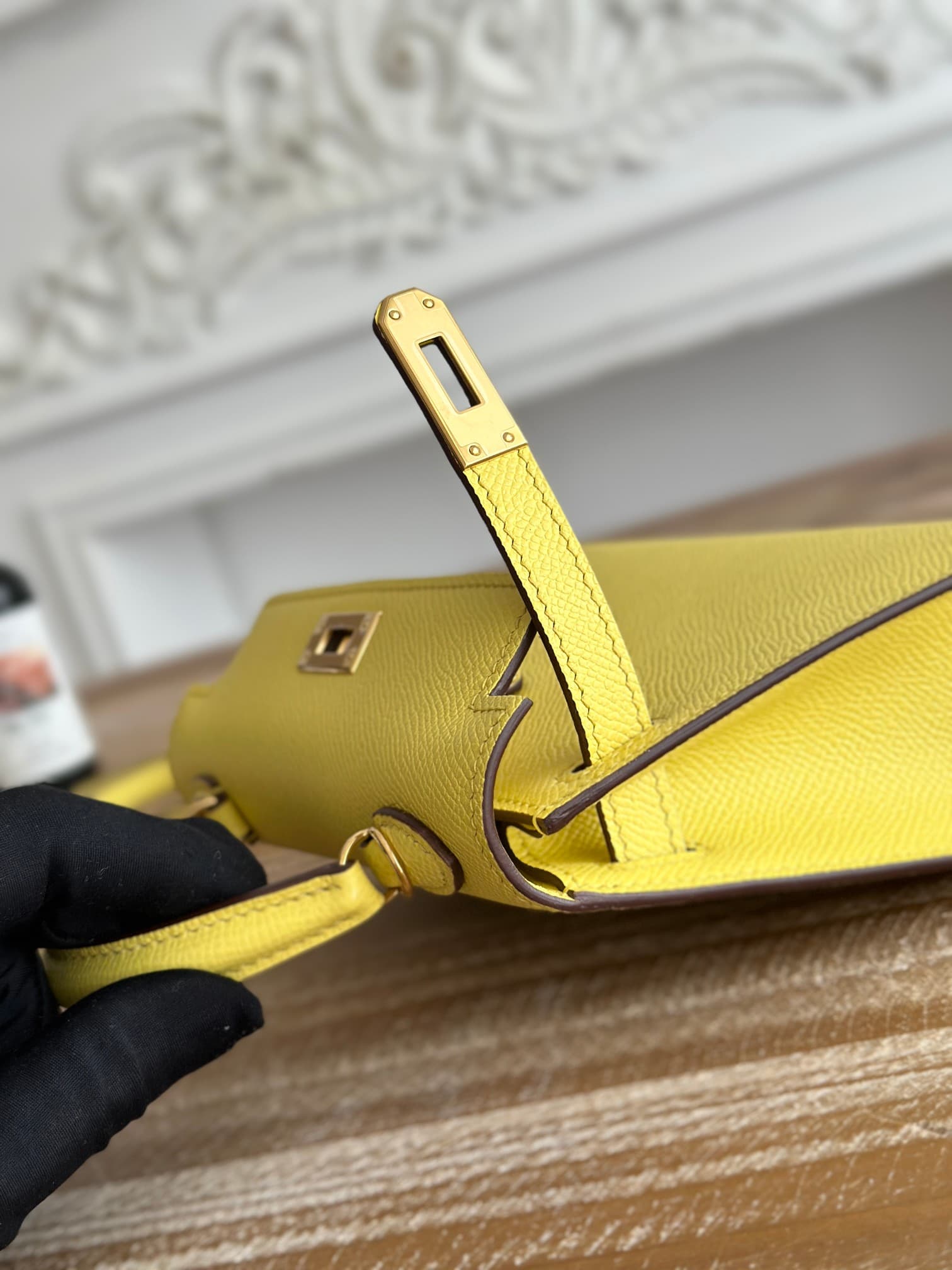 Hermes Kelly Mini II Bag Epsom Leather WAX Lime High