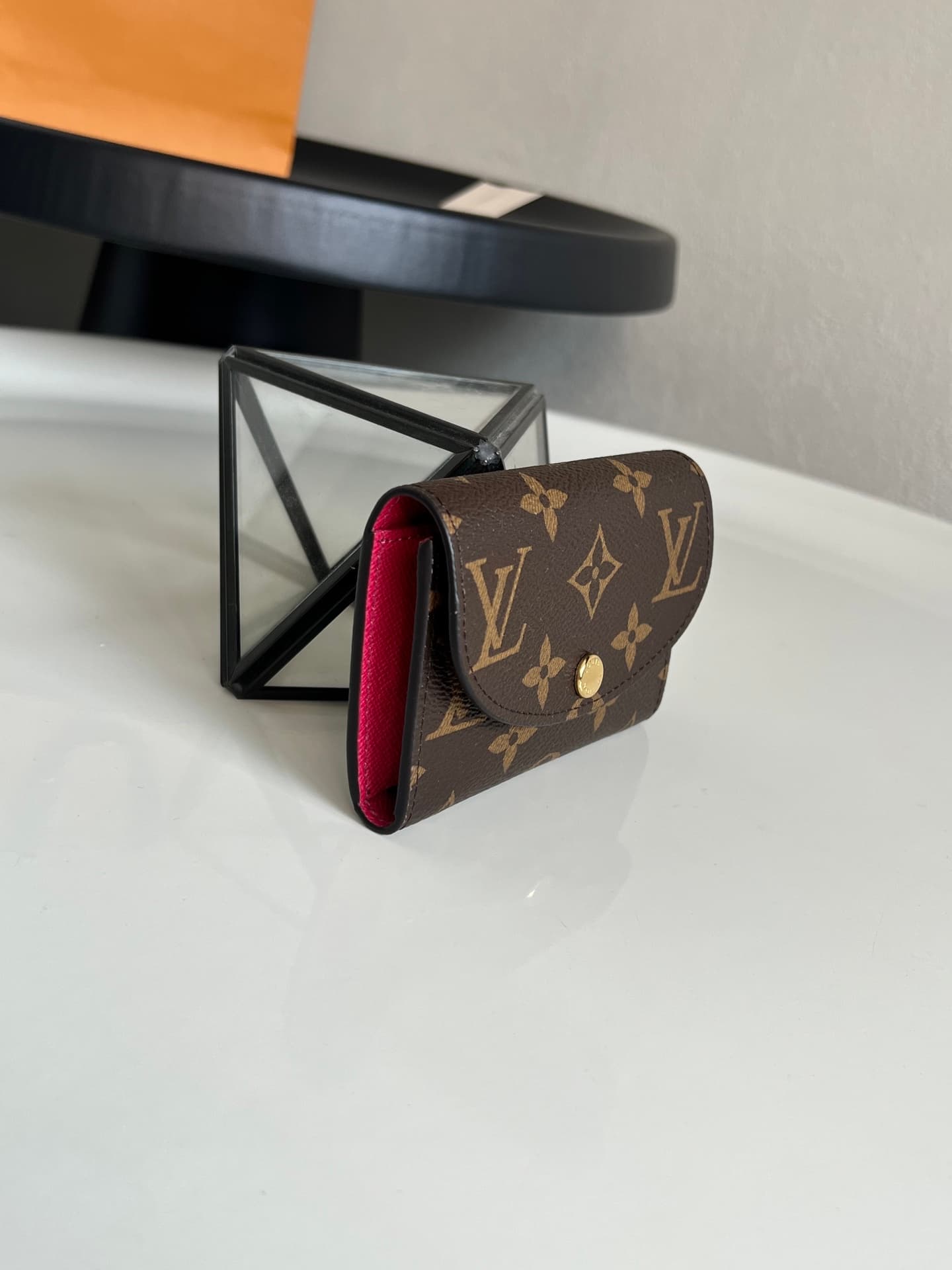 Louis Vuitton Monogram Canvas & Leather Rosalie Coin Purse M62361 Rose Red High