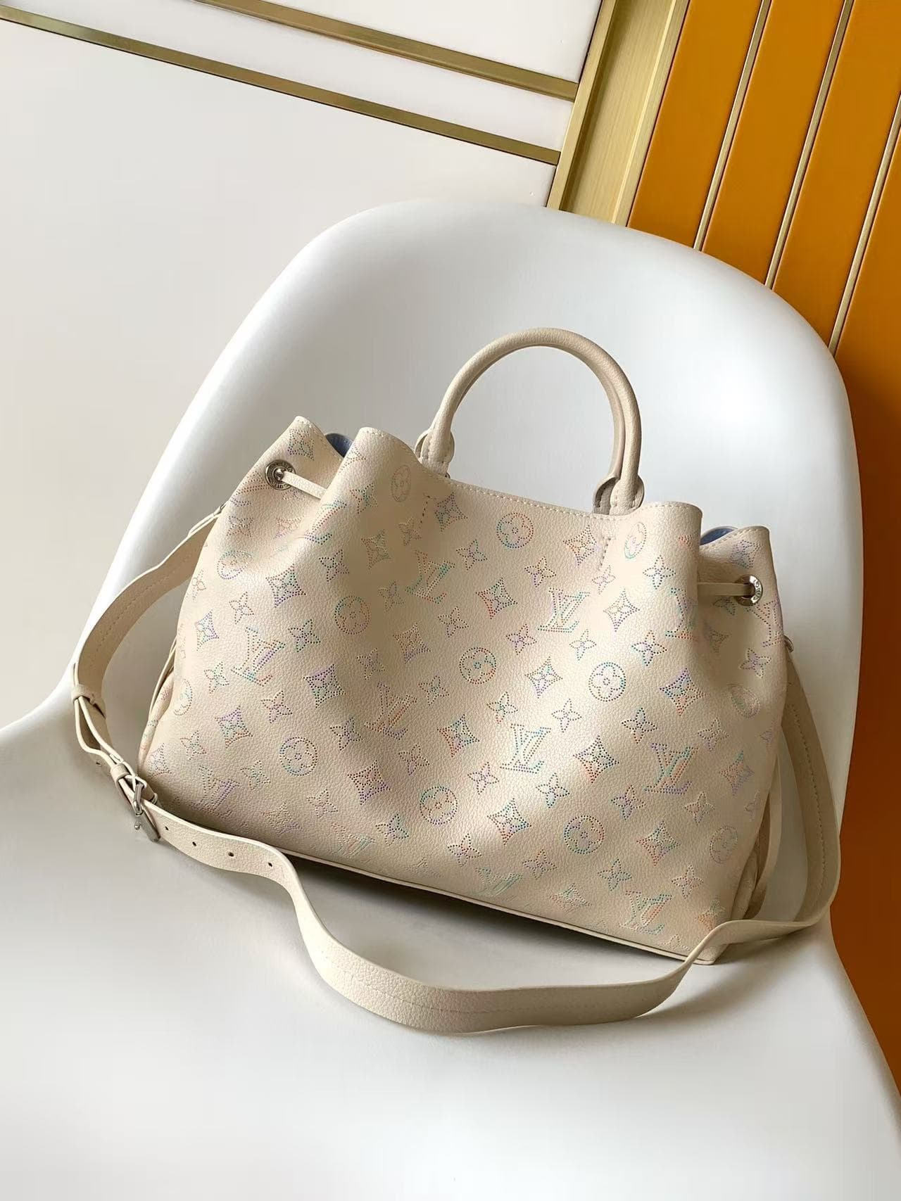 Louis Vuitton Bella Tote Link Quartz Perforated Mahina calfskin leather M2A169 High