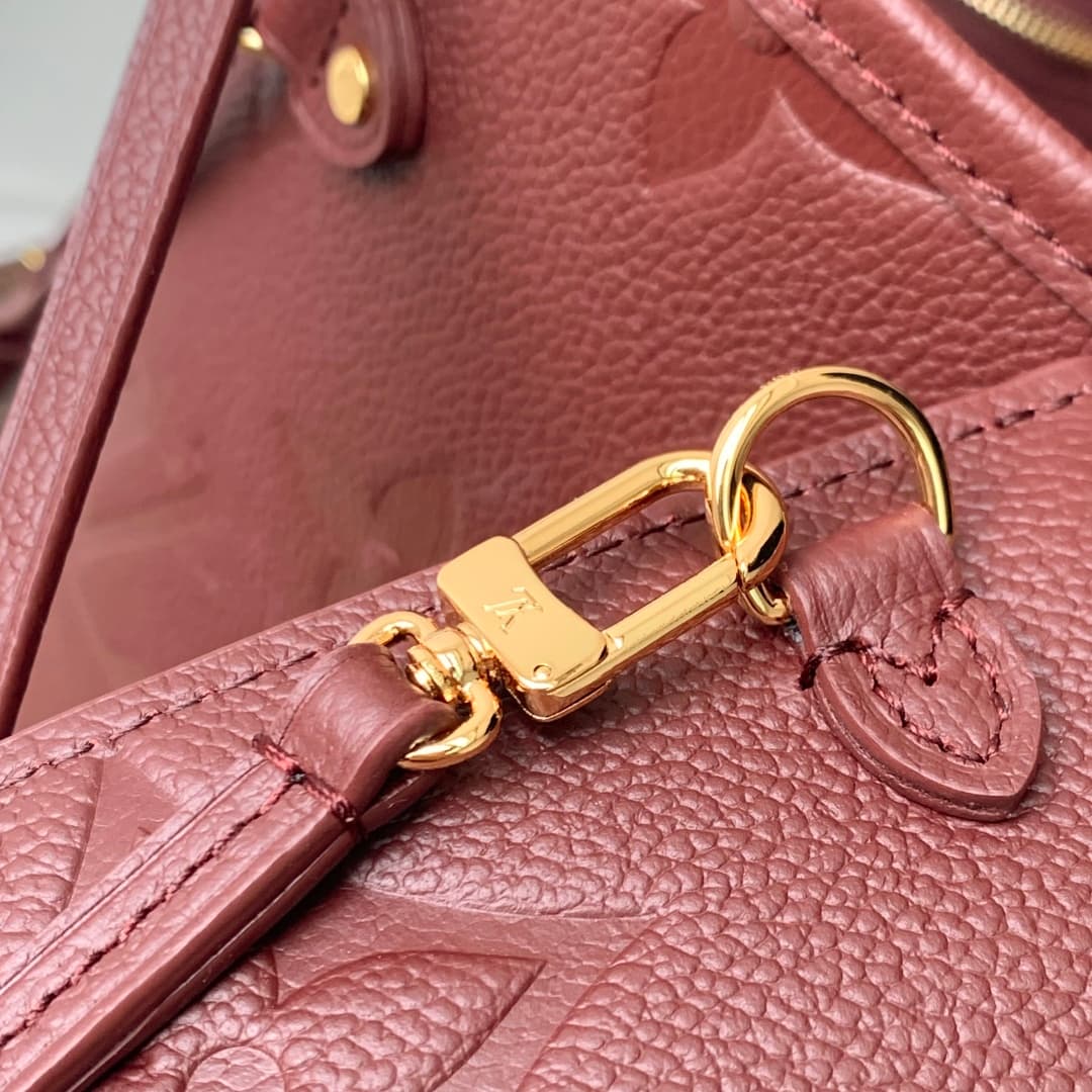 Louis Vuitton Neverfull MM Embossed grained cowhide leather M25855 Grenat High