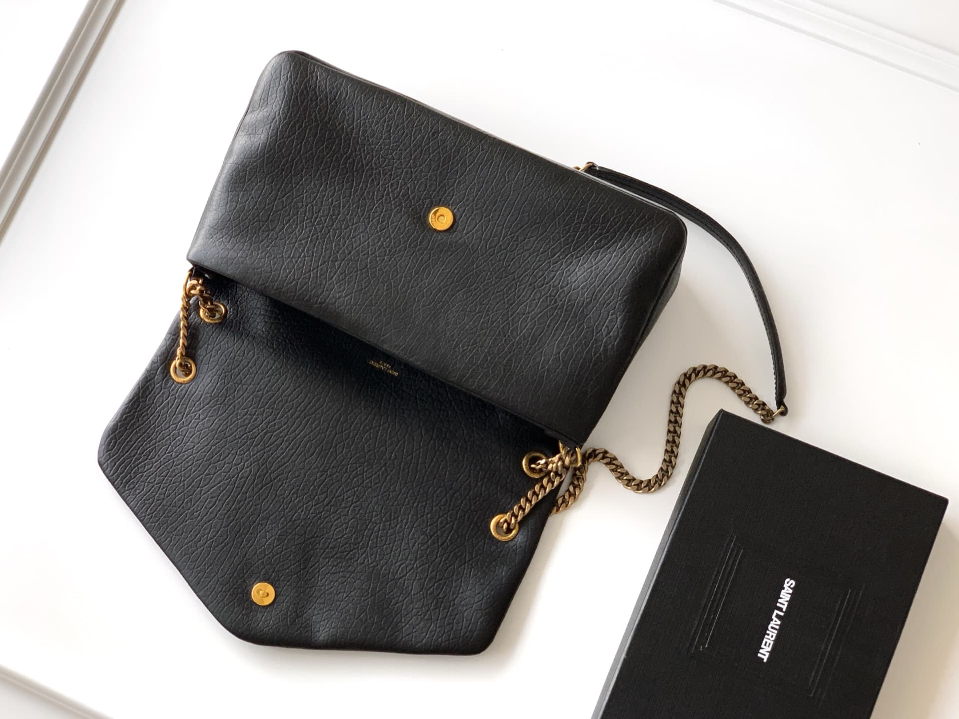 Calypso large in grained lambskin 777399 IN Black High