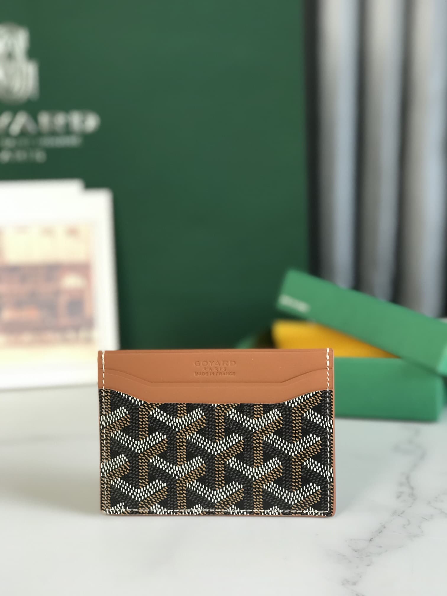 Goyard Saint Sulpice Card Wallet Black & Tan High