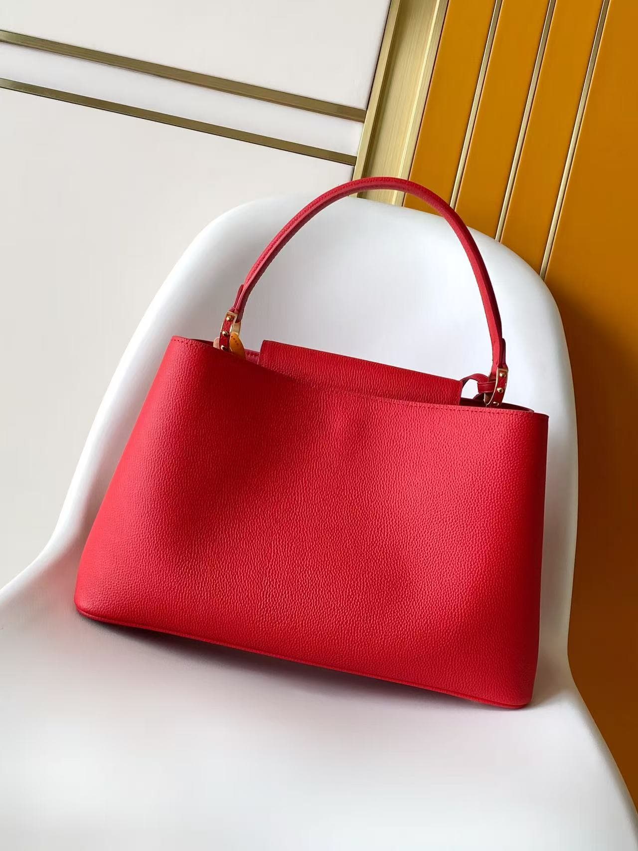 Louis Vuitton Capucines Souple Grain Taurillon Leather Red M26267 TOP