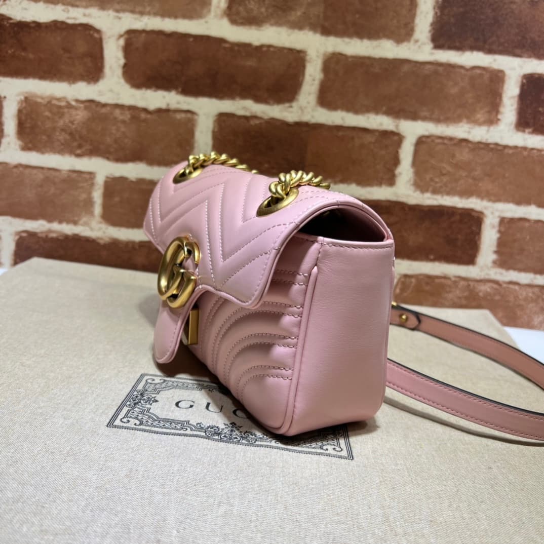 GG Marmont mini matelassé shoulder bag pink 446744 High