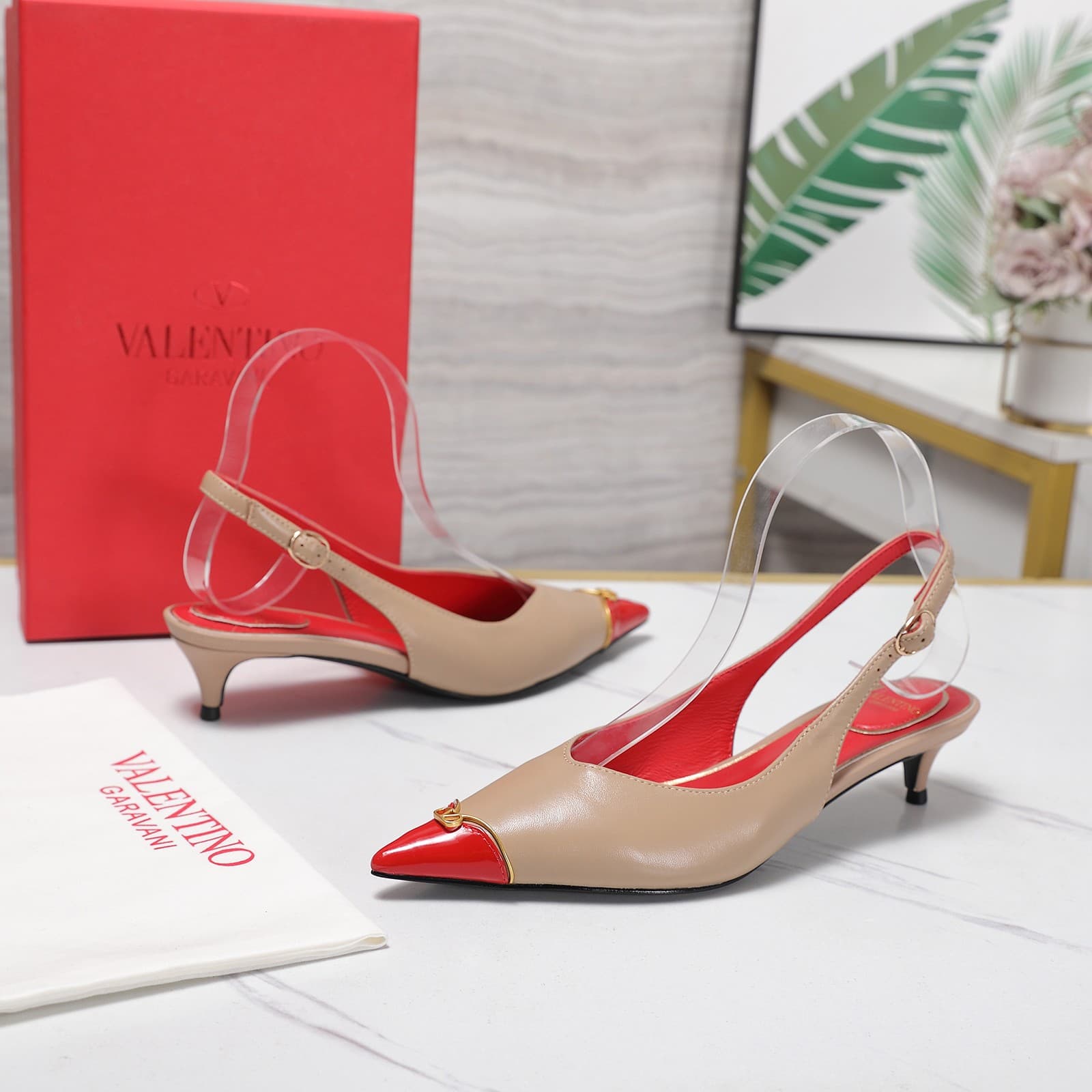 Valentino Garavani VLogo Signature kitten-heel slingback pumps