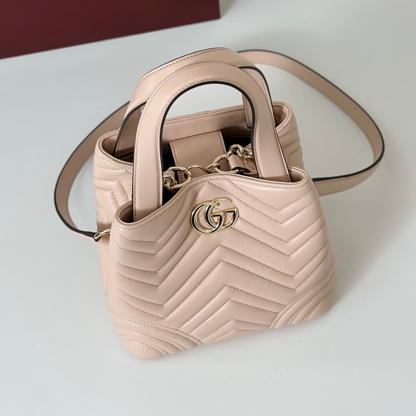 Gucci Betty small tote bag 847386 pale pink leather High