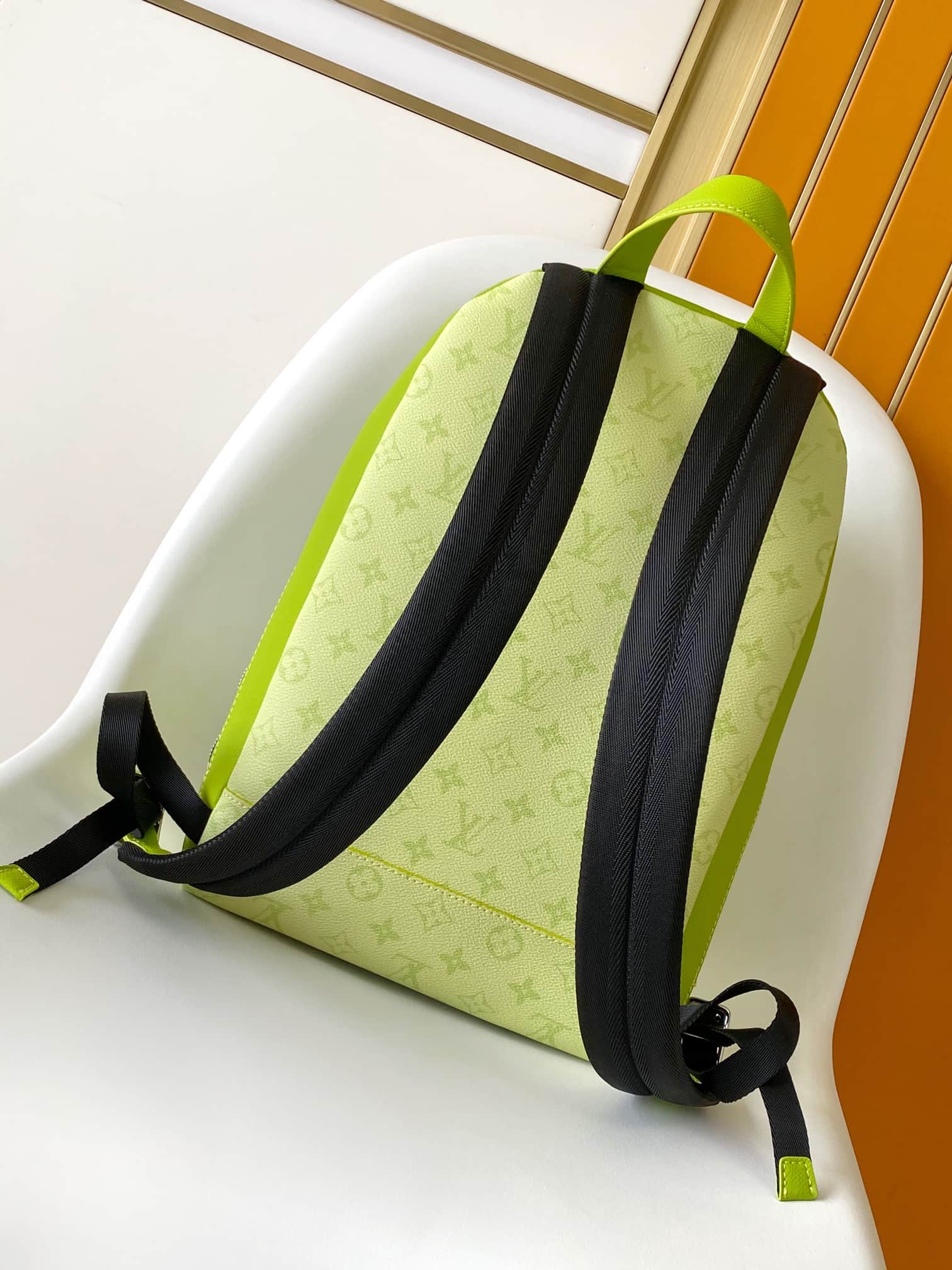 Louis Vuitton Taigarama Discovery Slim Backpack Lemon Yellow Monogram Canvas M14076 High