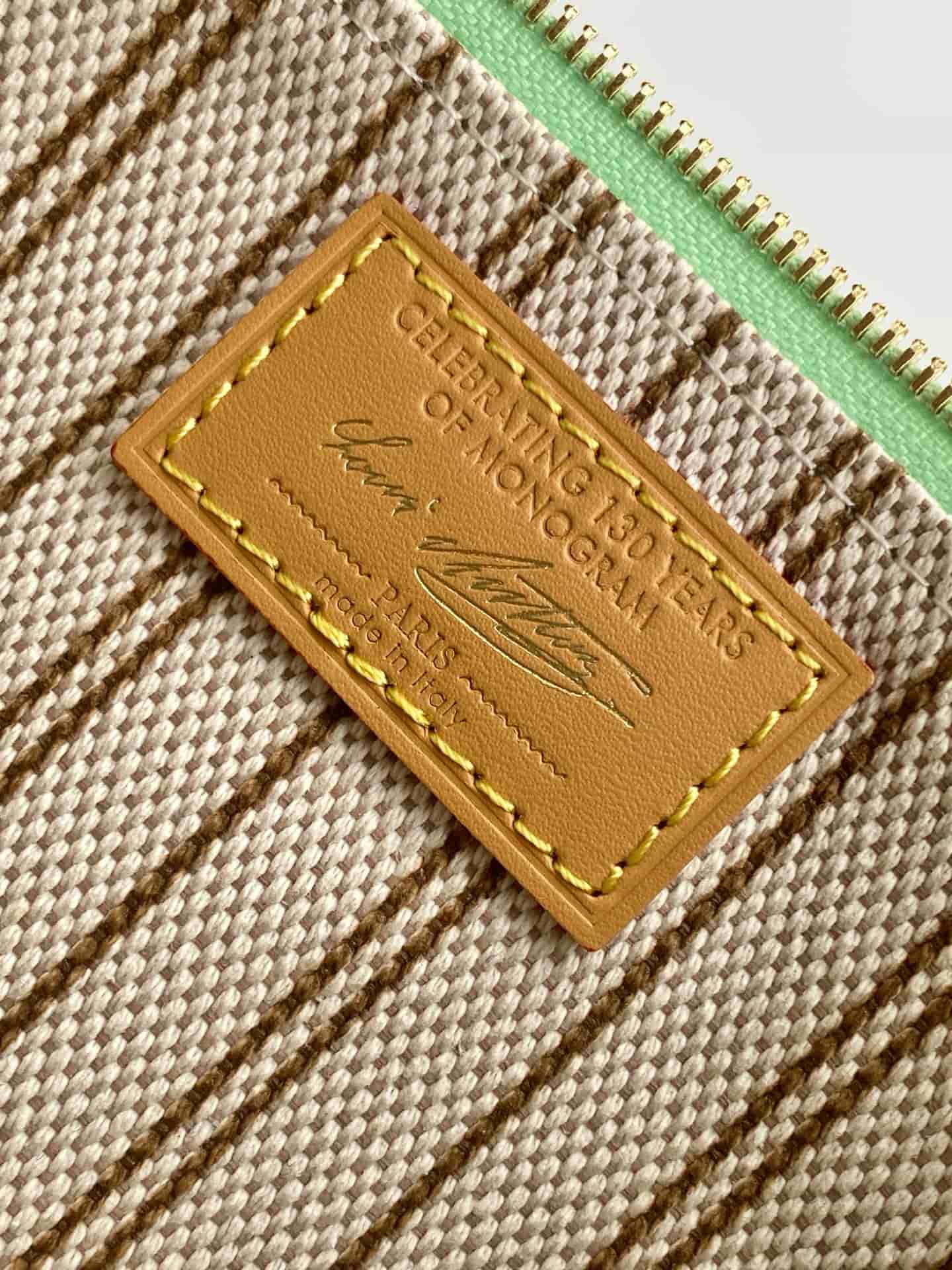 Louis Vuitton Pochette Accessoires Green Asnières Monogram Coated canvas M28320 High