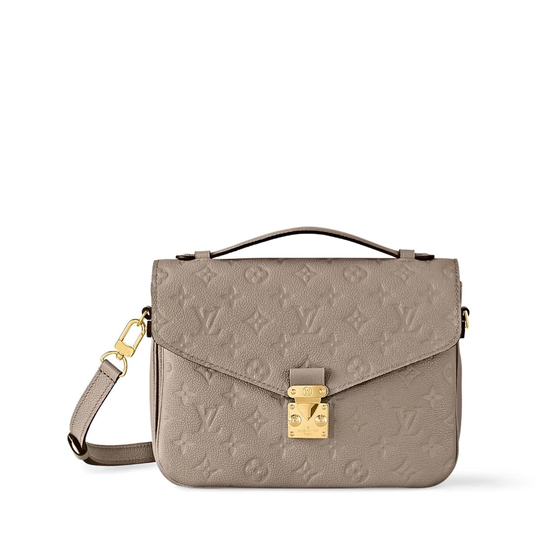 Louis Vuitton Pochette Métis Tourterelle Grey Monogram Empreinte embossed supple grained cowhide leather M44881 TOP